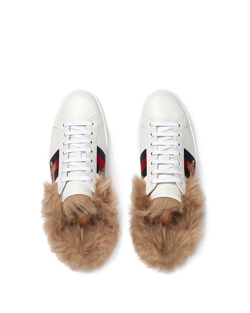 Gucci Ace Sneaker mit Fell in Weiß für Herren | Lyst DE