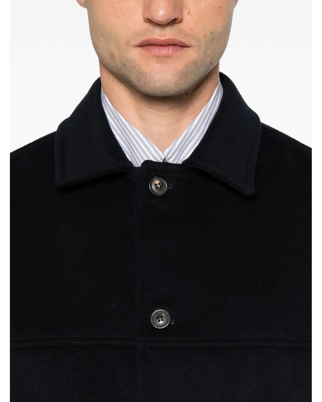 NEW YORK RESIDENT Black Flap-Pocket Buttoned Jacket for men