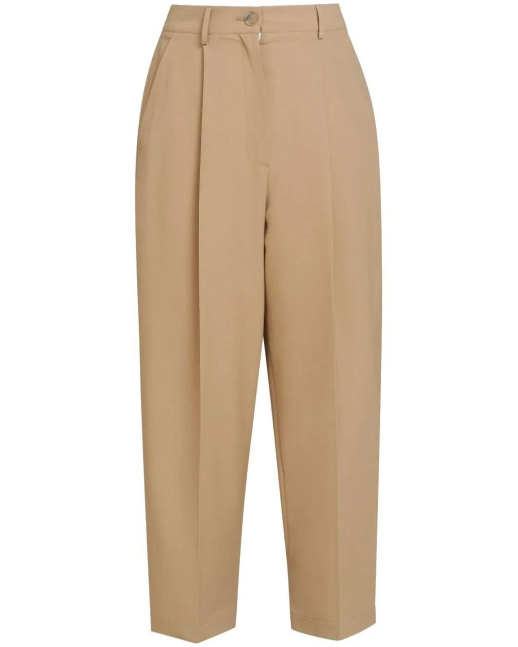 Marni Natural Wide Leg Trousers For Effortless Elegance