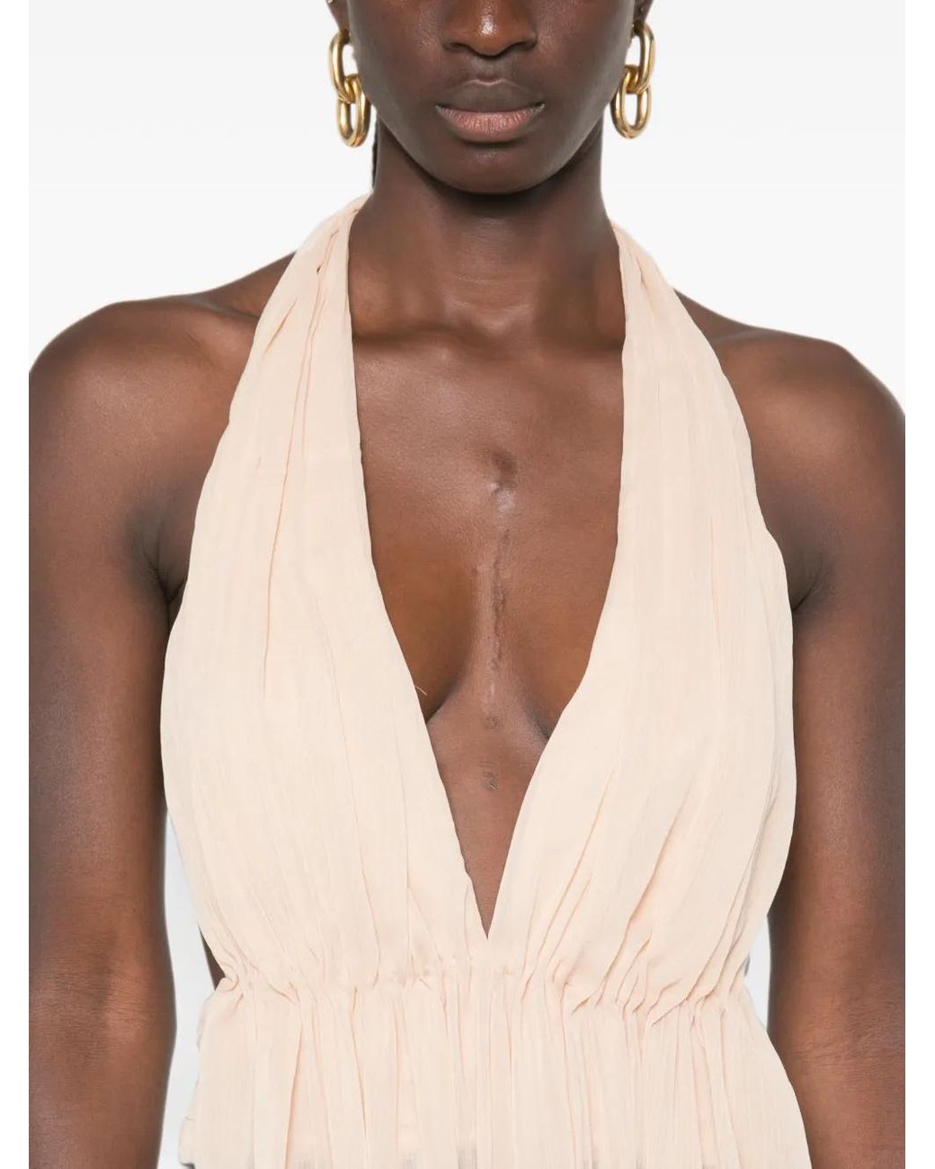 Arcina Ori White Florence Halterneck Maxi Dress