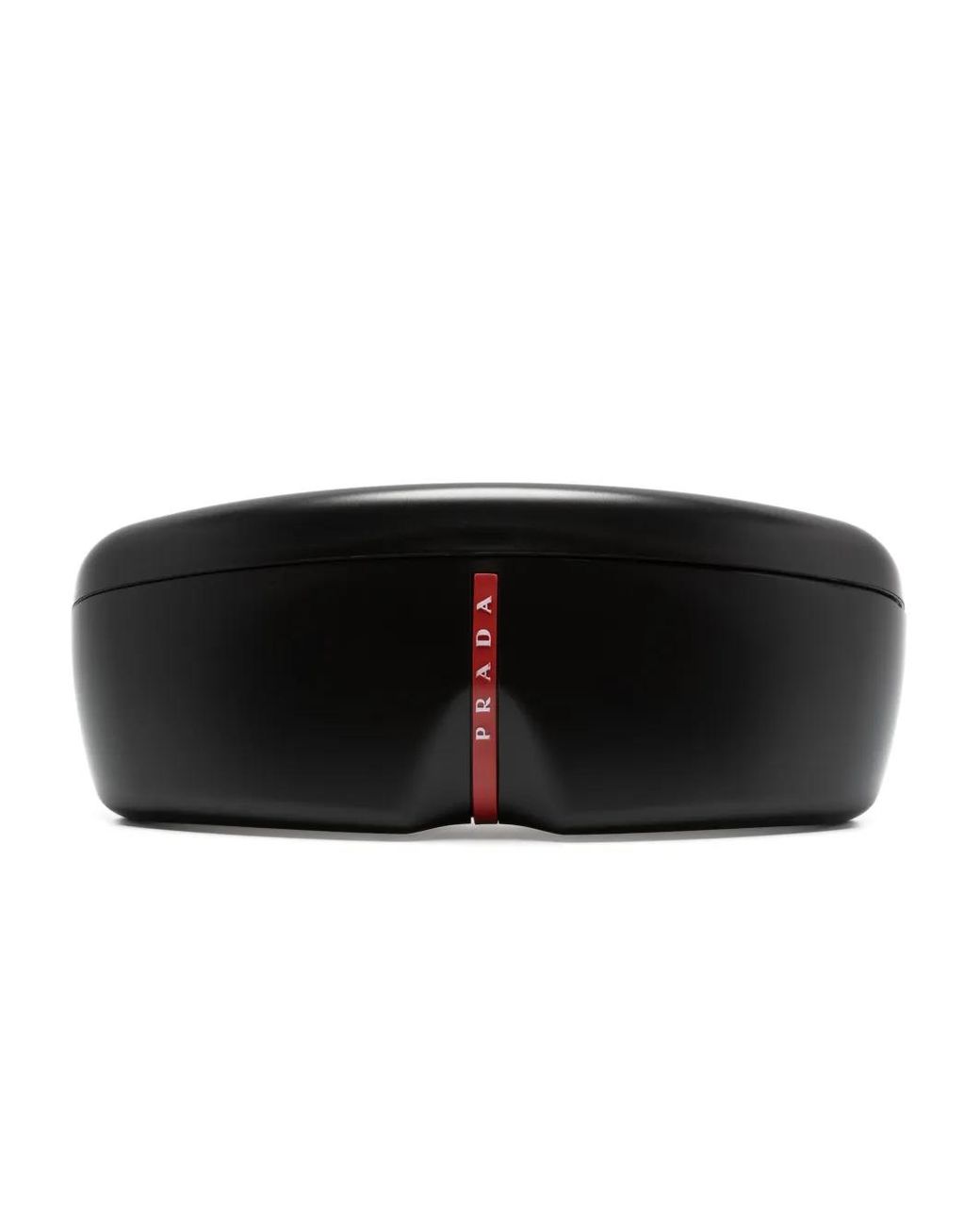 Prada Linea Rossa Black Logo-Debossed Square-Frame Sunglasses for men