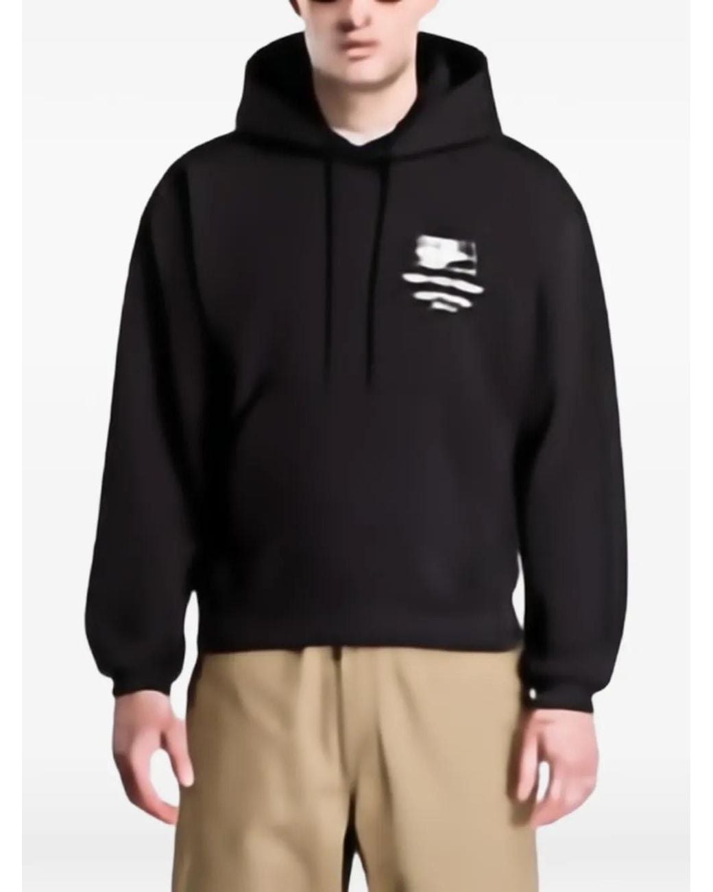 Vans Black Stacked Hi Pullover Hoodie for men