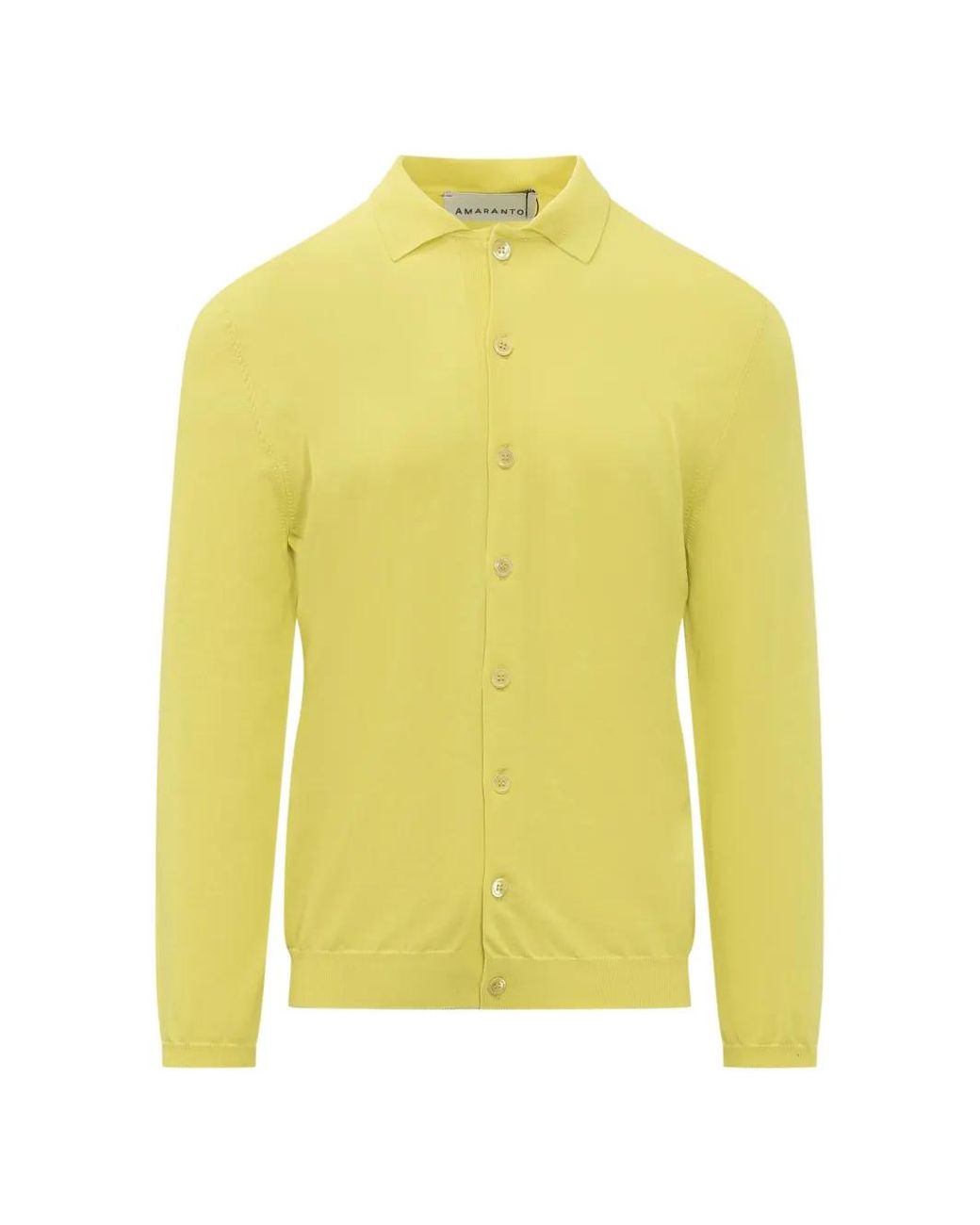 Amaranto Yellow Cardigan À Boutonnière for men