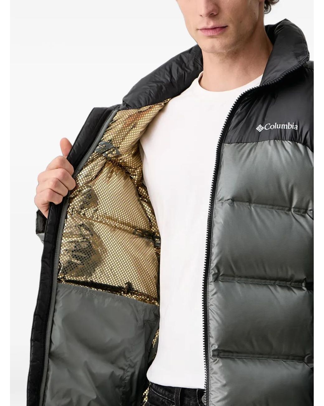 Columbia Gray Powder Keg Quilted Ripstop Jacket for men