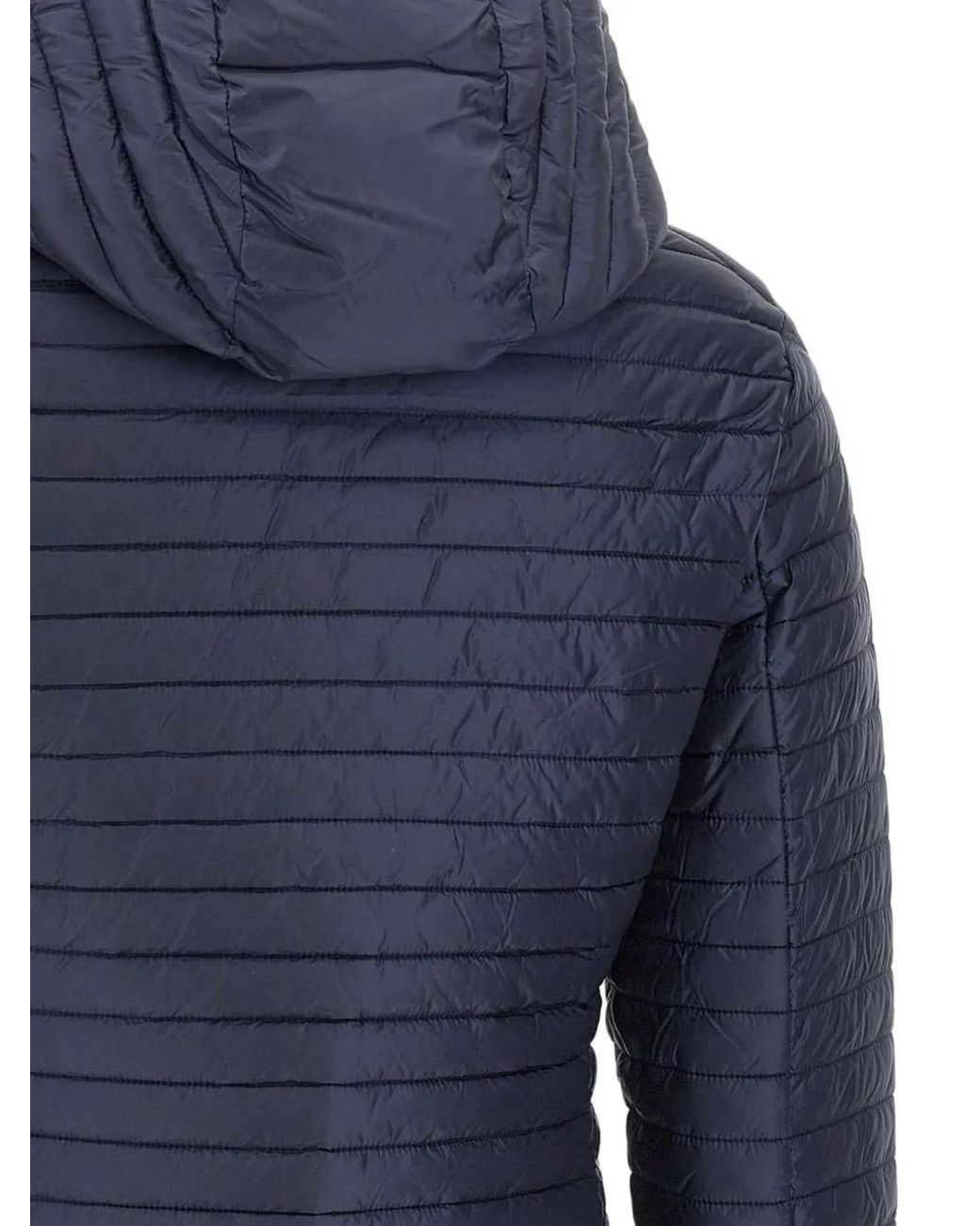 Save The Duck Blue Quilted Hooded Jacket
