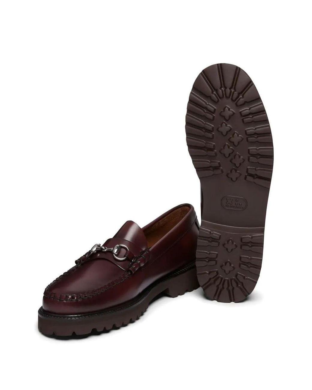 G.H.BASS White Weejuns 90S Lincoln Horsebit Loafers for men