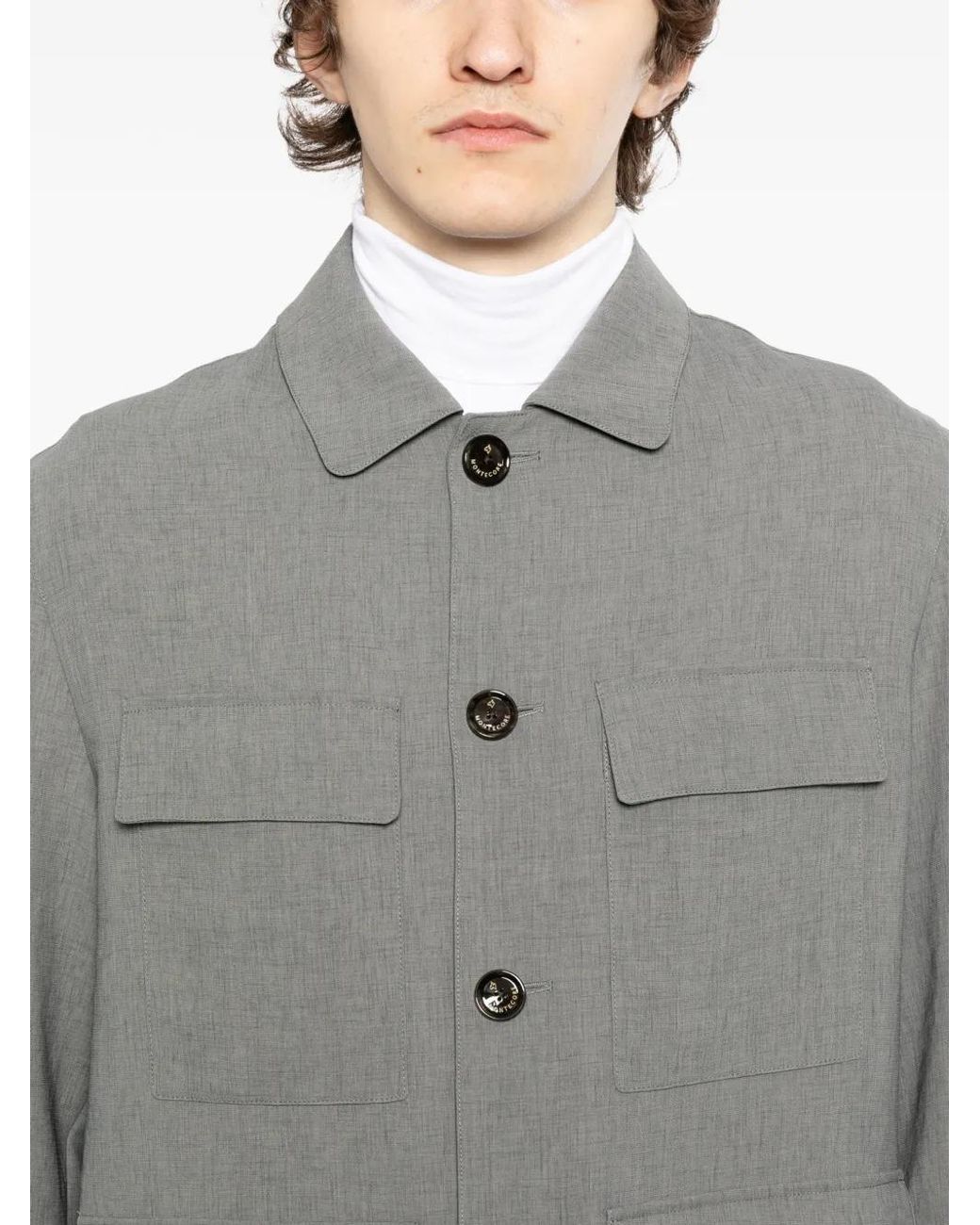 Montecore Gray Collared Jacket for men