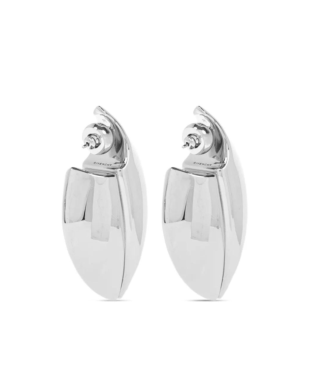 Givenchy White Cocoon Ohrringe Aus Metall
