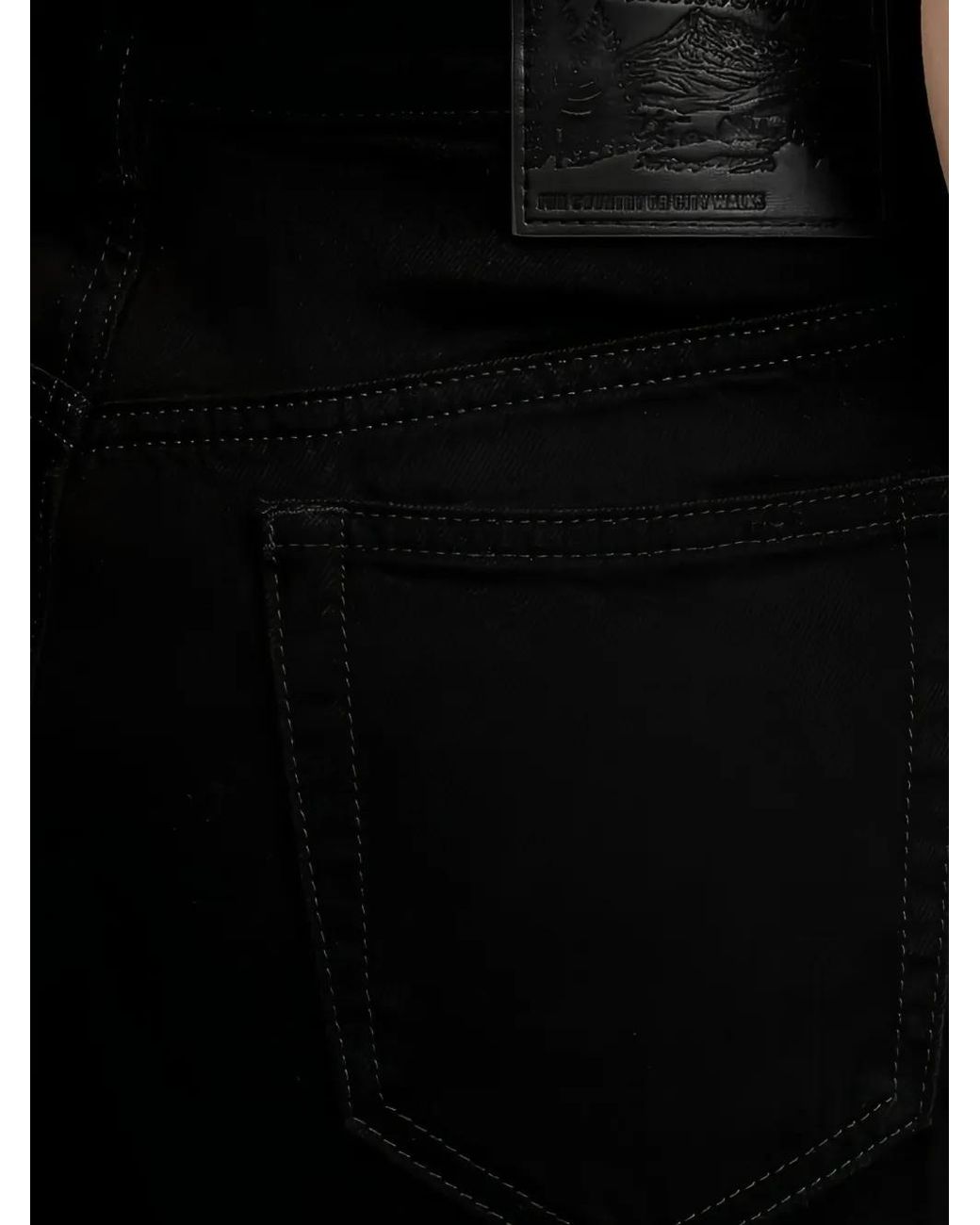 Sisley Black Logo-Patch Jeans
