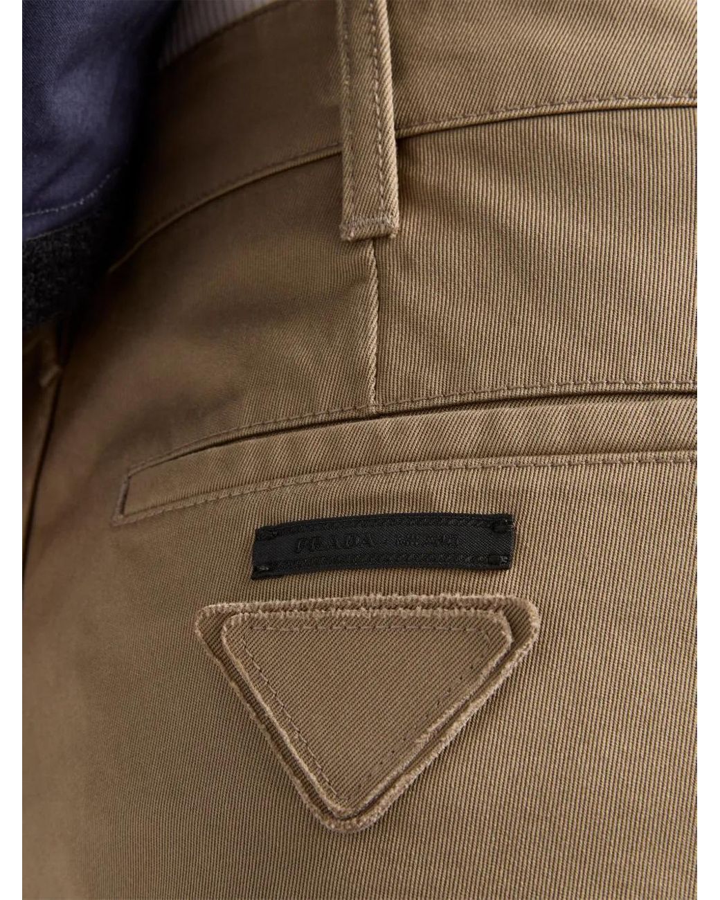 Chino di Prada in Natural da Uomo