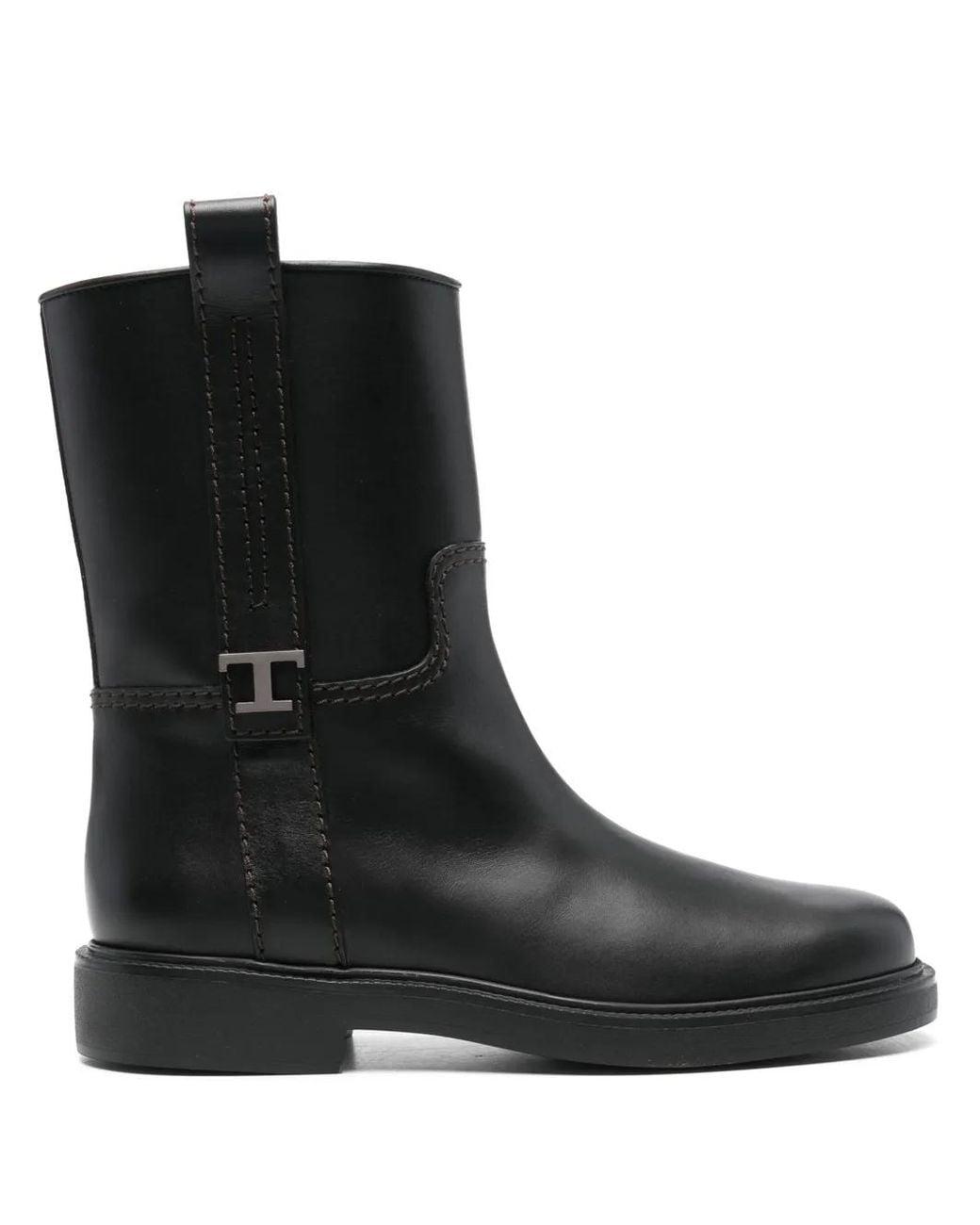 Tod's Black Leather Ankle Boot