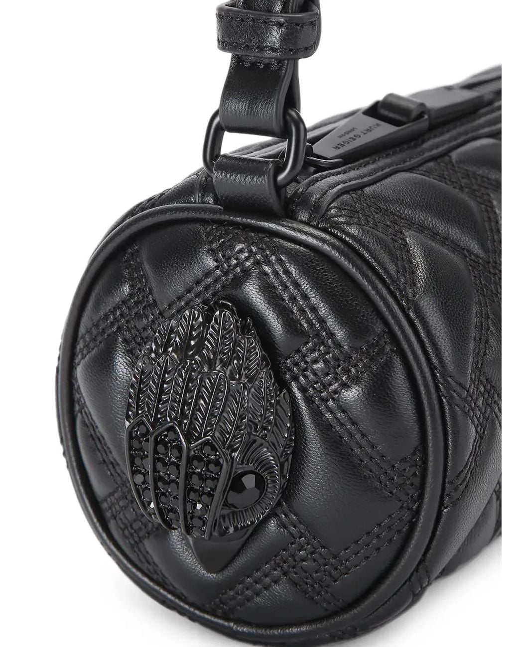 Kurt Geiger Black Quilted Leather Cross-Body Bag
