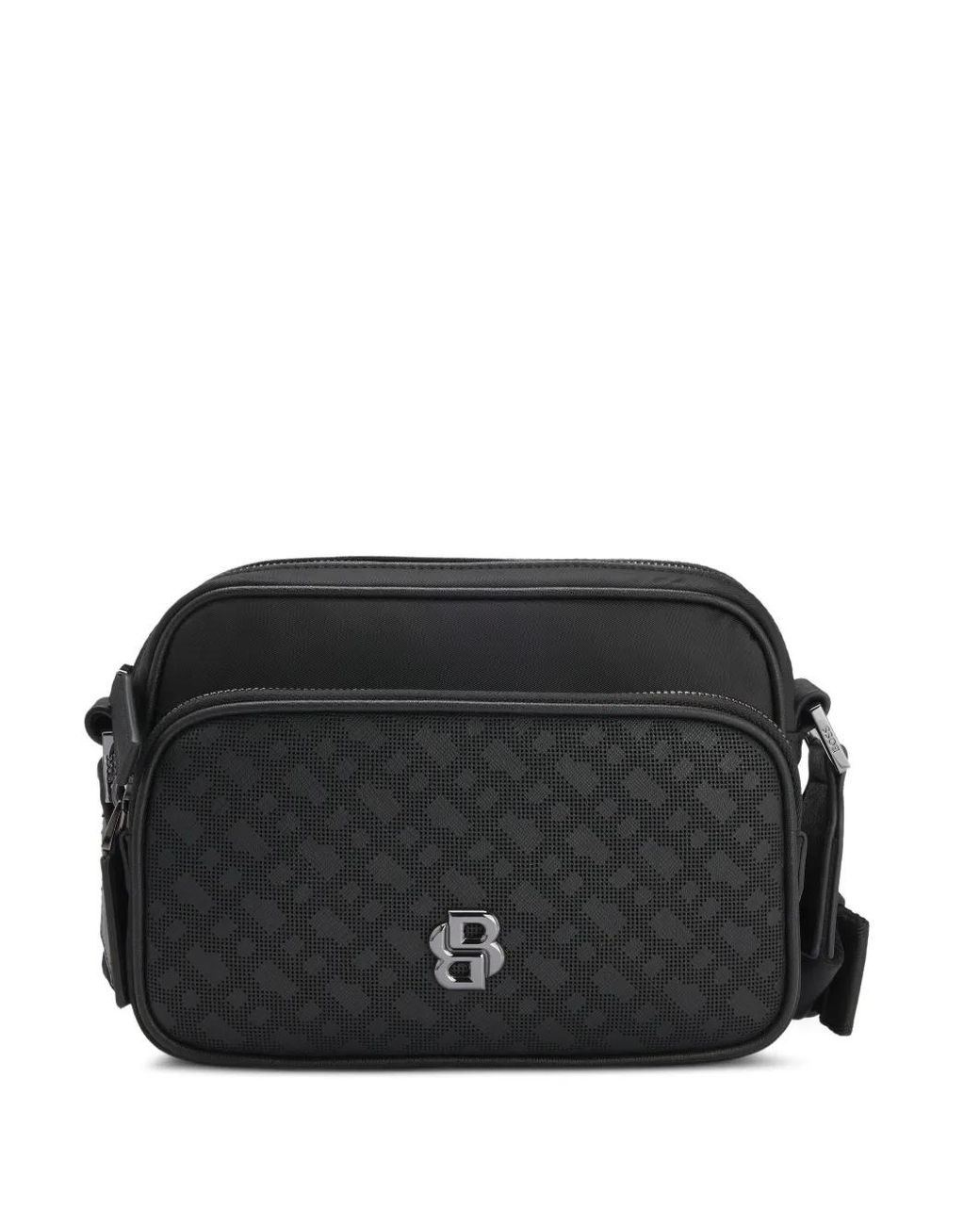Borsa Messenger Con Logo di Boss in Black da Uomo