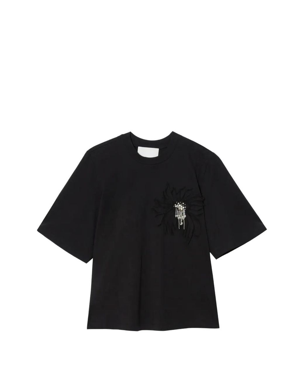 3.1 Phillip Lim Black Appliqué T-Shirt