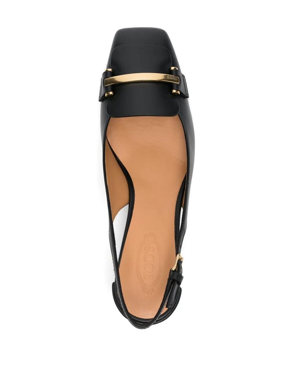 Tod's Black Leather Slingback Pumps
