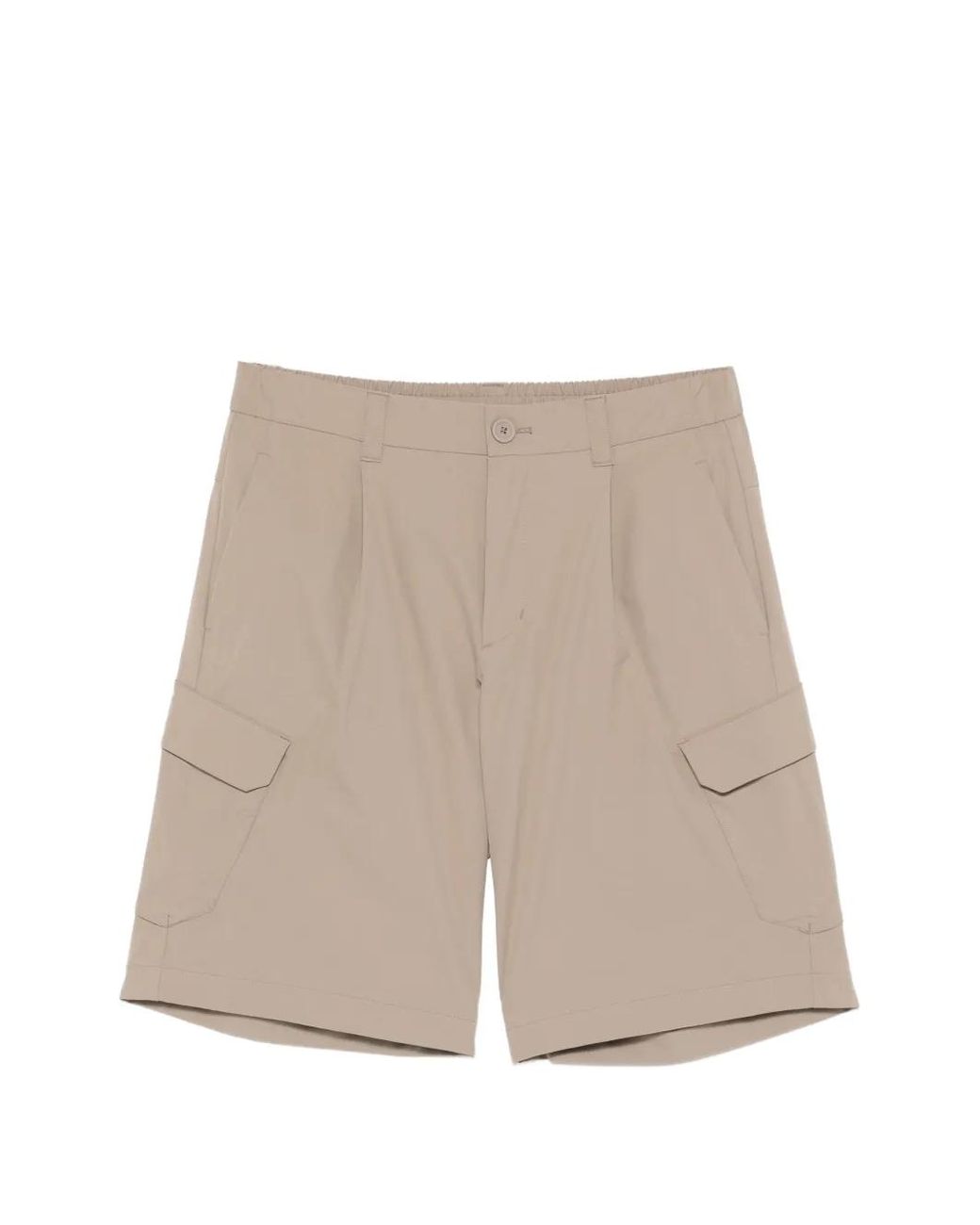 Herno Natural Polyester Cargo Shorts for men