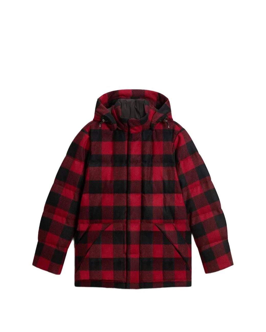 Woolrich Red Moon Check Puffer Jacket for men
