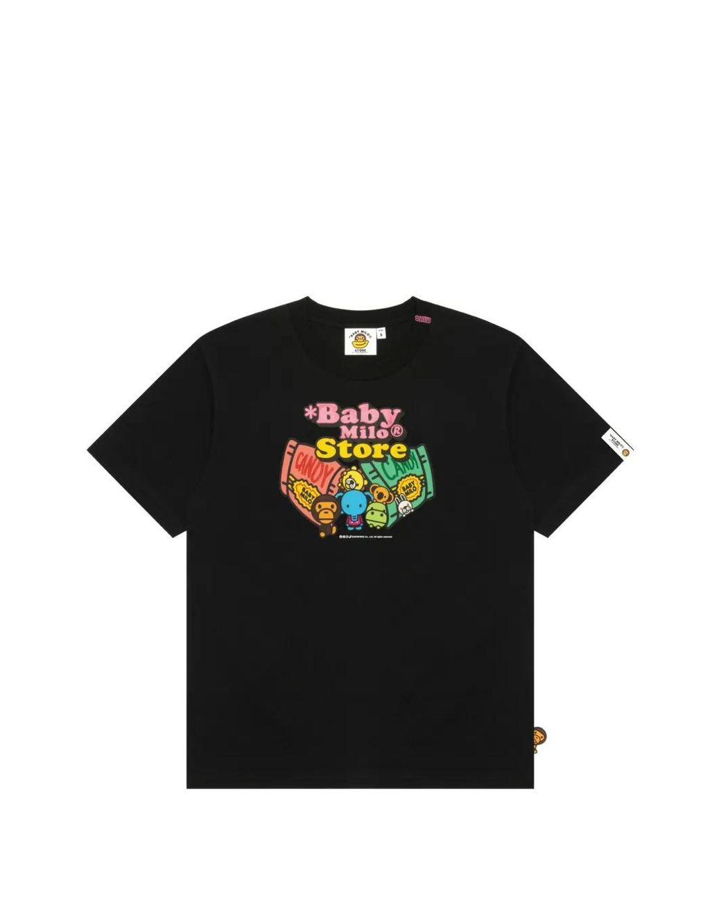 *BABY MILO® STORE BY *A BATHING APE® Black Graphic-Print T-Shirt