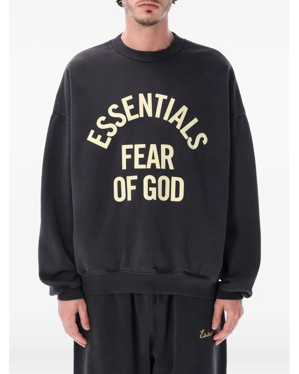 Fear Of God Gray Campus 90S Logo-Print Sweater for men