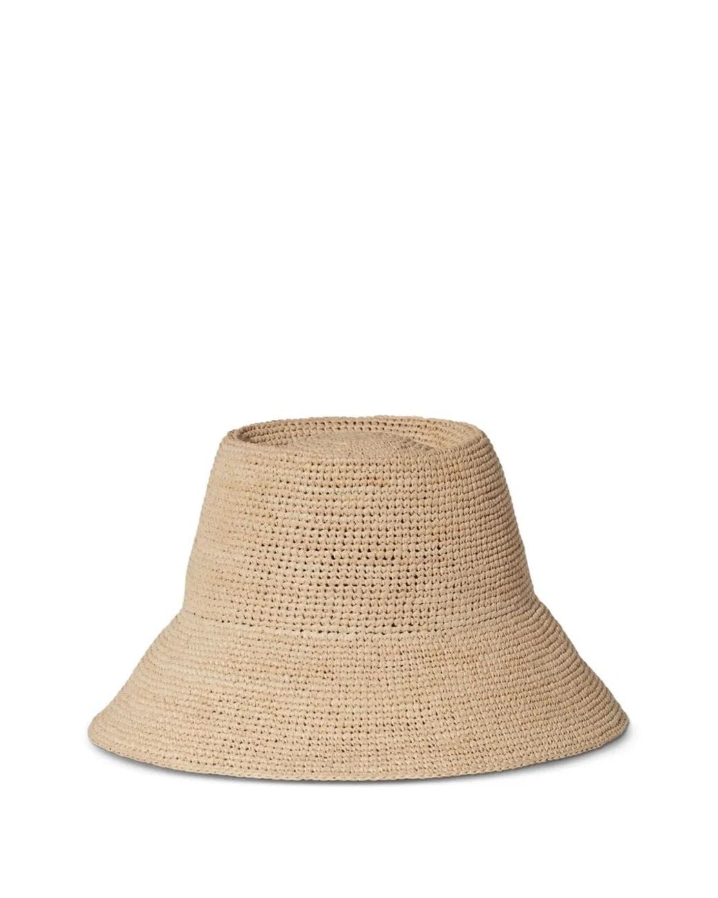 Janessa Leone Natural Dropped-Brim Hat
