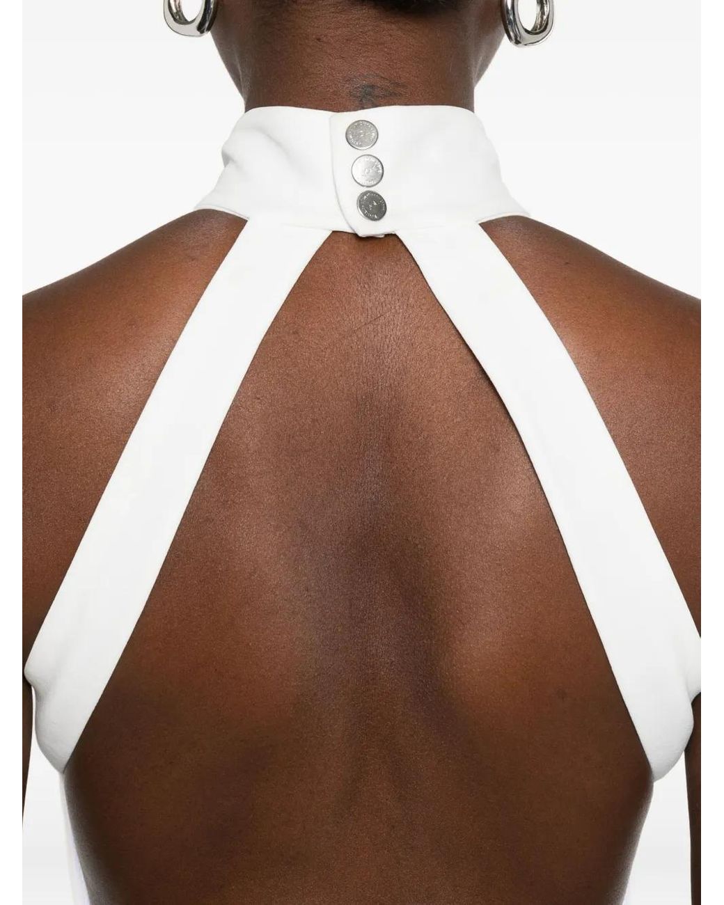 Vestiaire d'un Oiseau Libre White Open-Back Dress