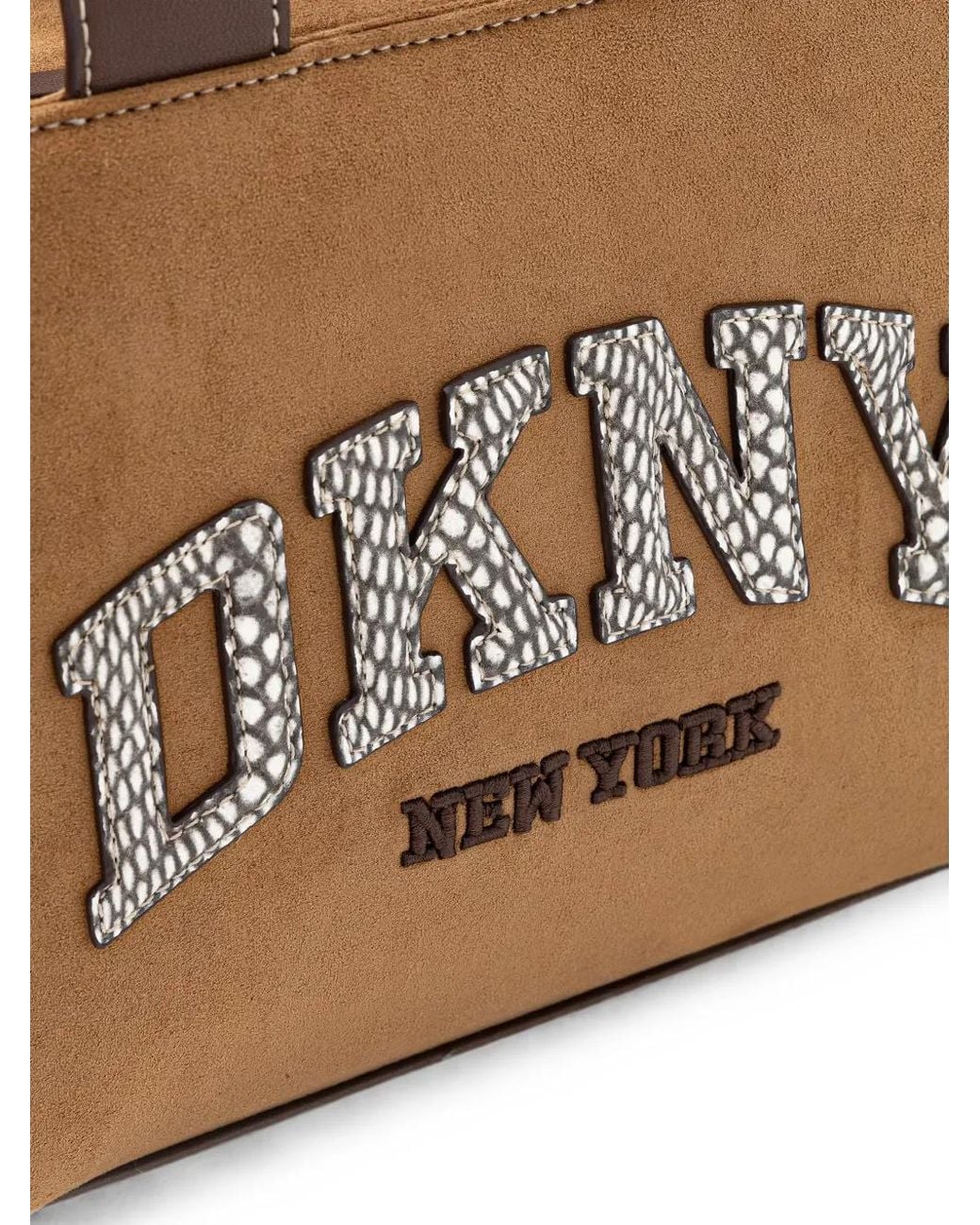 DKNY Brown Hadlee Logo-Appliqué Tote Bag