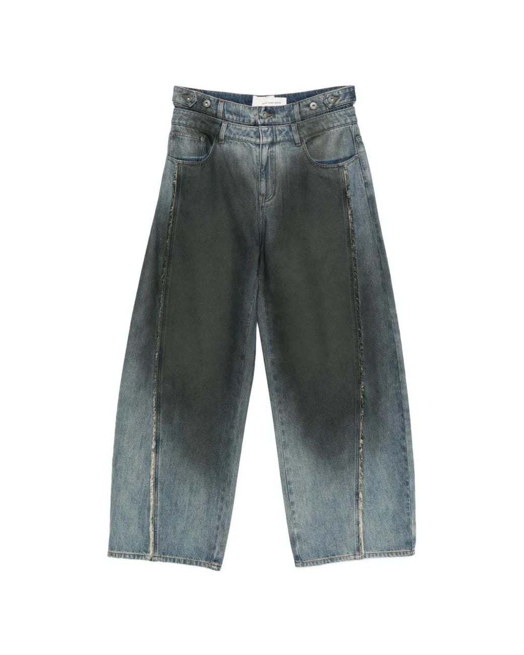Feng Chen Wang Gray Gradient-Effect Denim Jeans