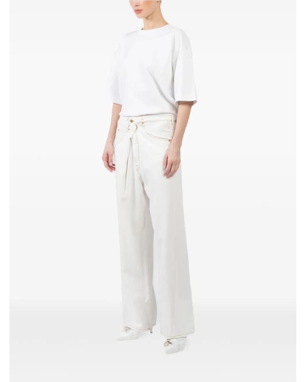 DARKPARK White Button-Fastening Jeans