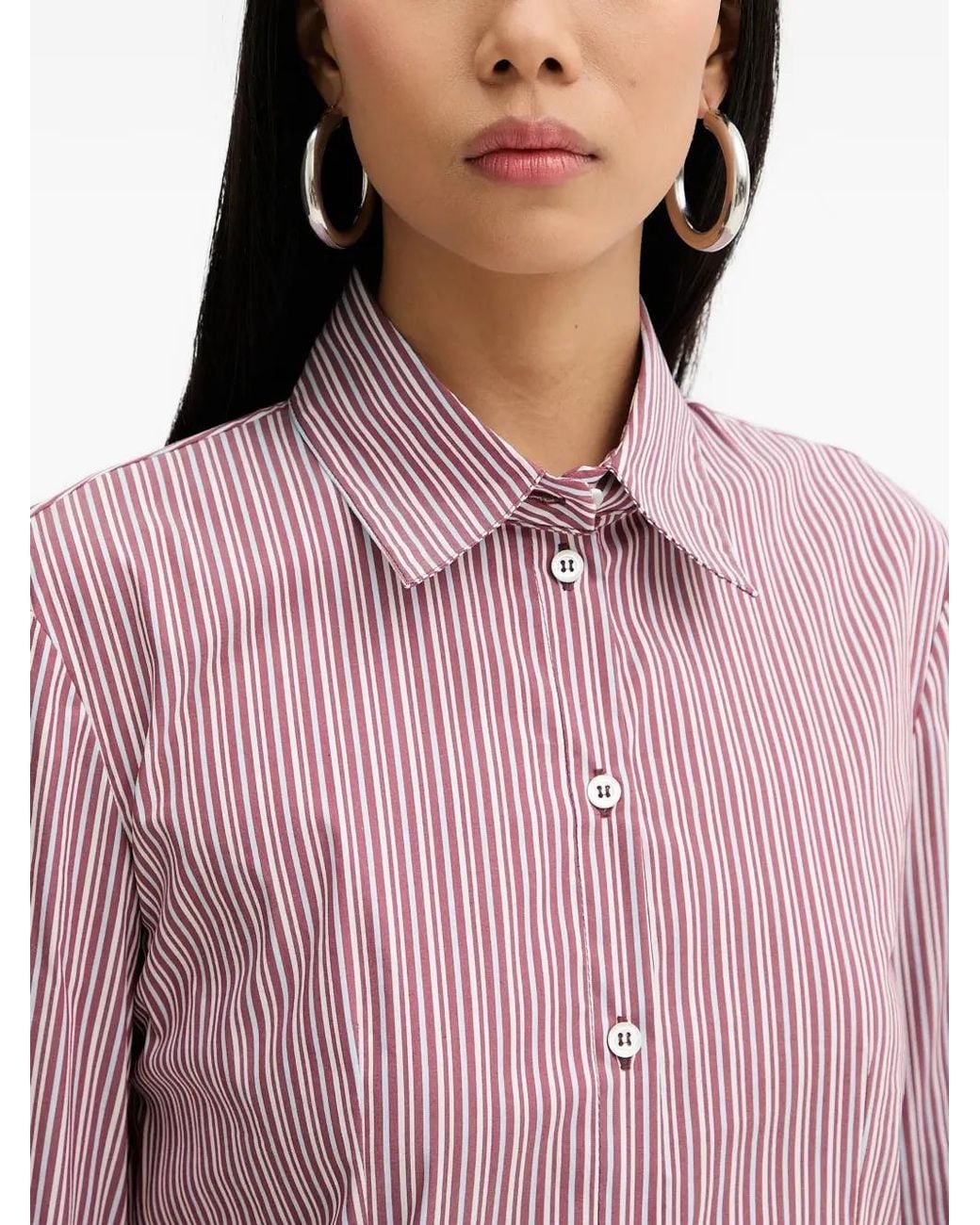 Patrizia Pepe Pink Striped Shirt