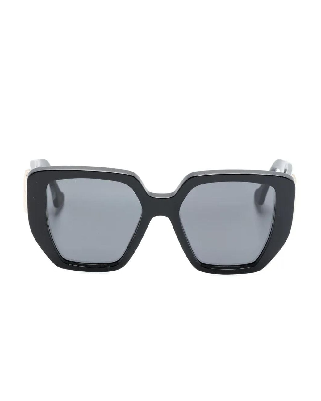 Gucci Black Double G Oversized-frame Sunglasses