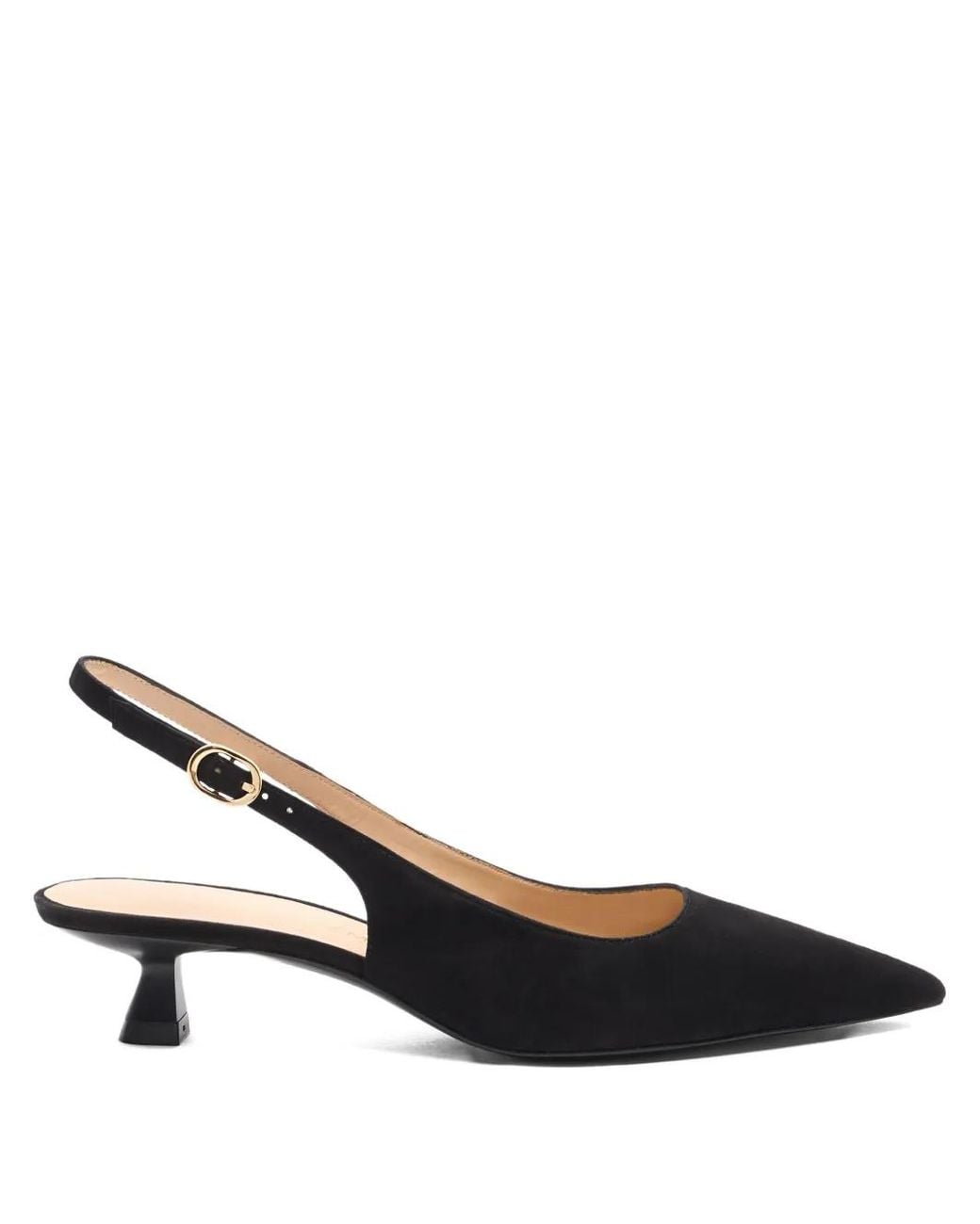 Stuart Weitzman 35 Mm Stuart Slingback Pumps in het Black