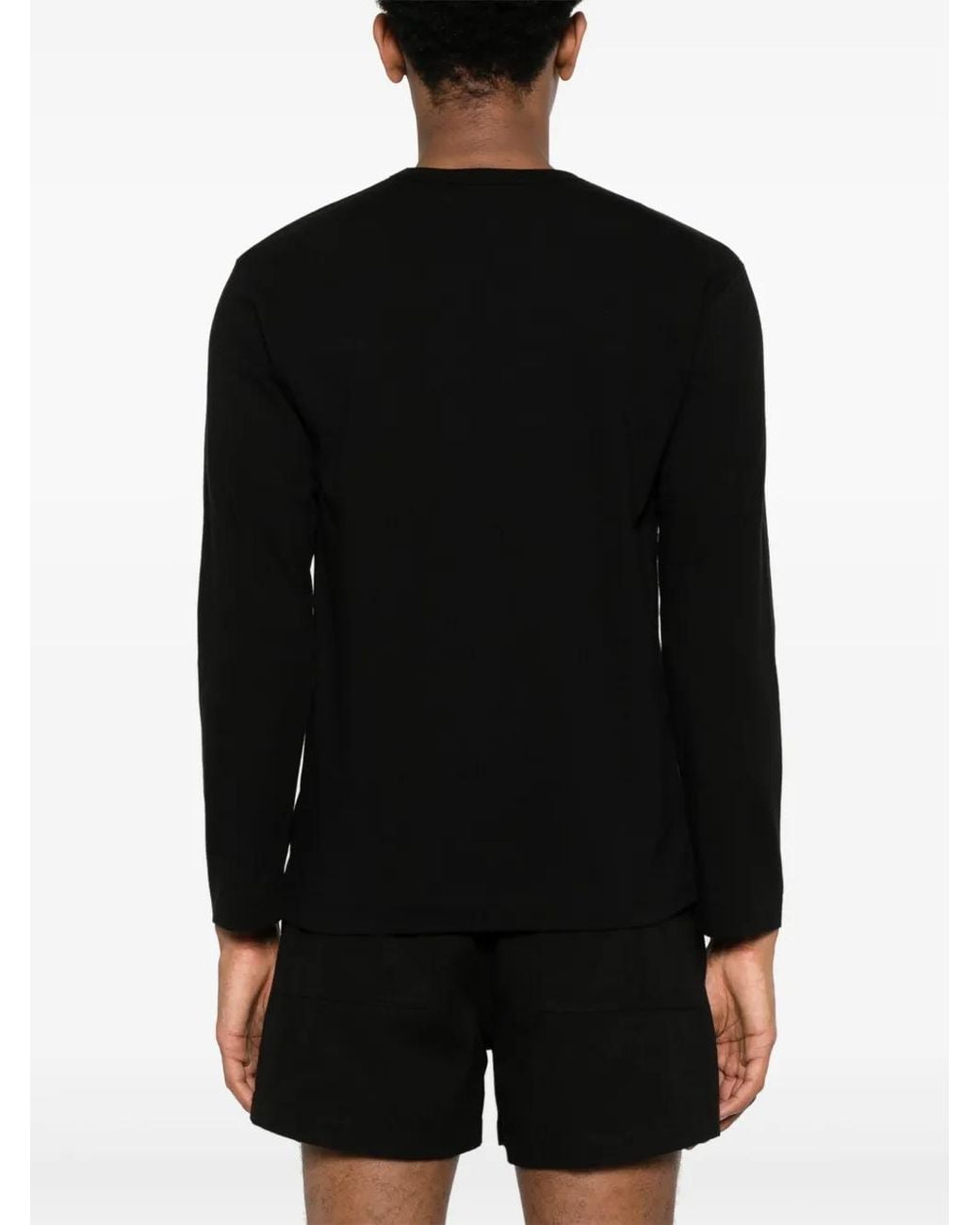 COMME DES GARÇONS PLAY Black U T-Shirt Small Emblem Knit