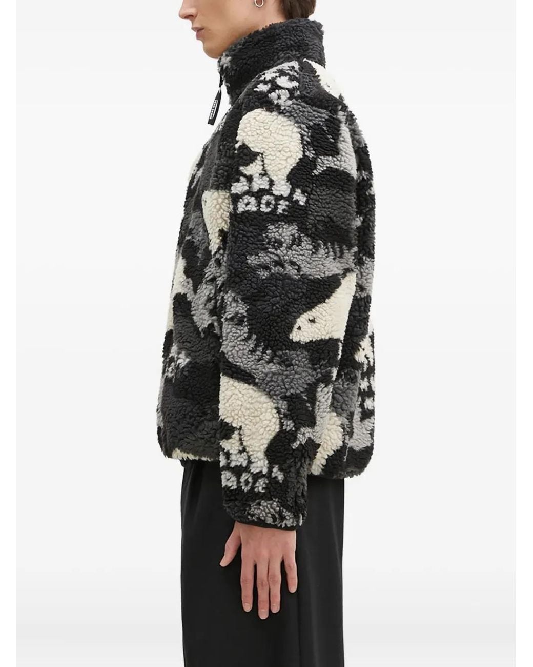 Human Made Polar-Bear Fleece Jacket in Black for Men | Lyst