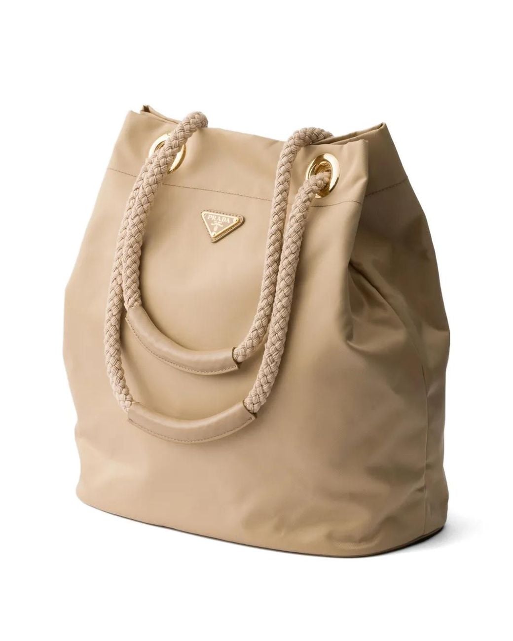Prada Natural Mariner Large Re-Nylon Bucket Bag