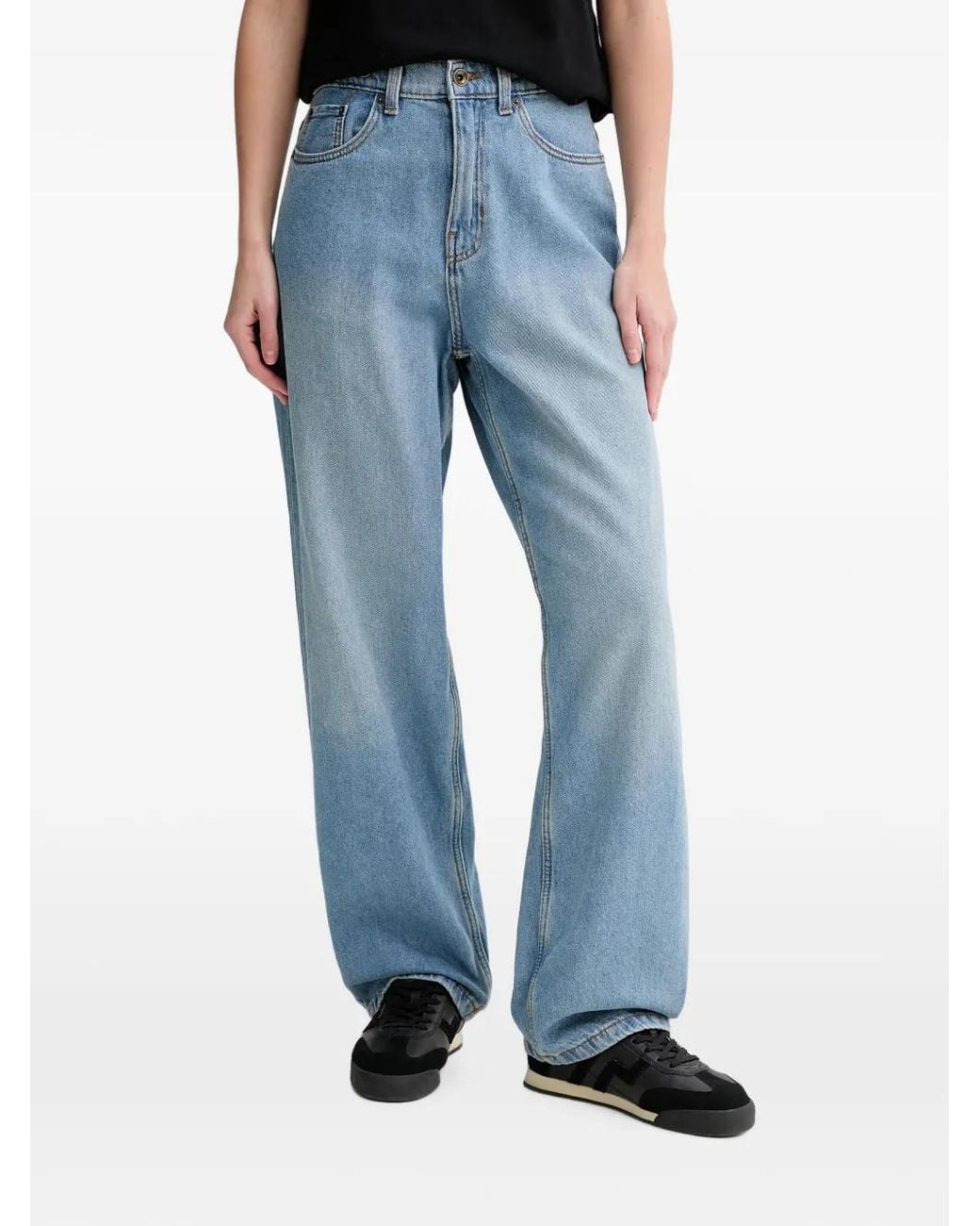 Vans Blue Cinched Check-5 Baggy Trousers