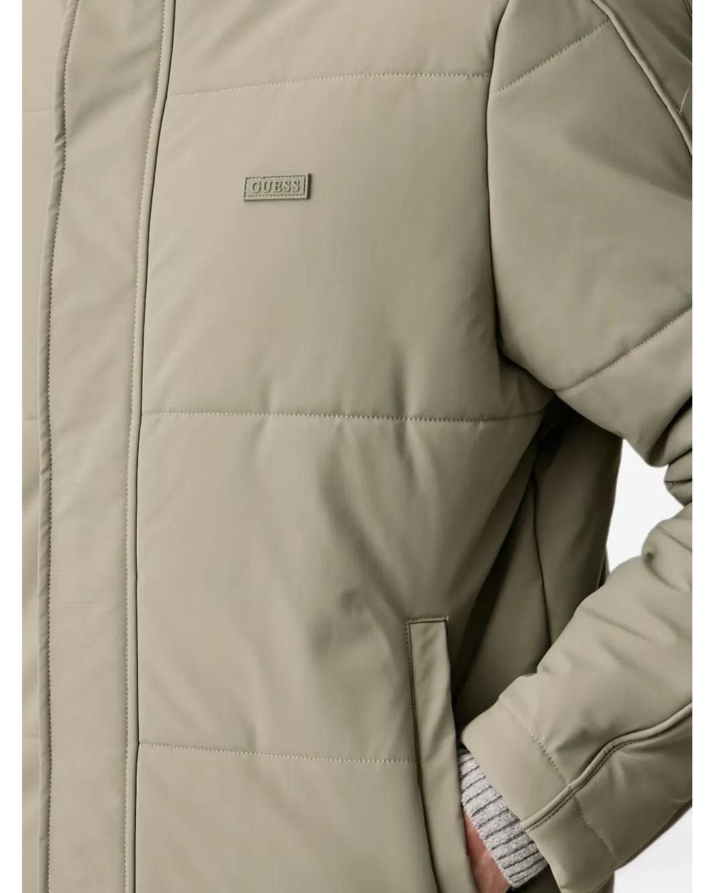 Guess Brown Puffer Jacket for men