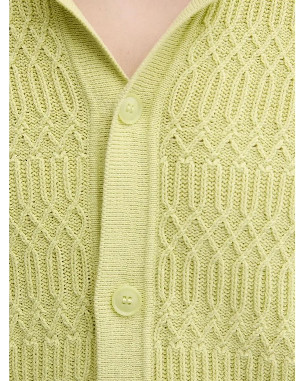 Samsøe & Samsøe Green Textured Buttoned Polo Shirt for men