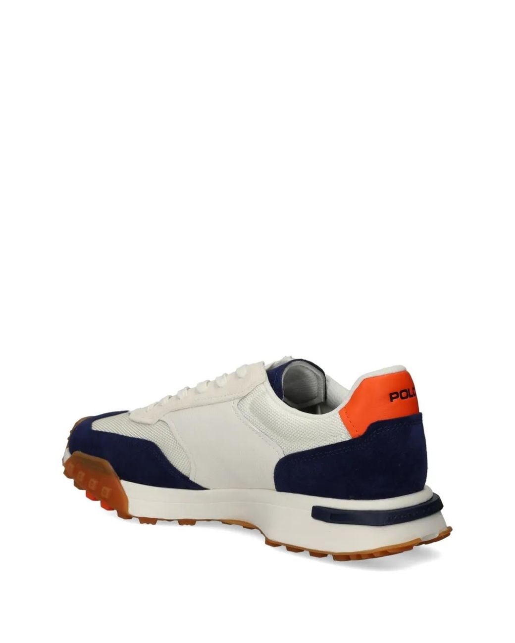 Polo Ralph Lauren White Logo-Embroidered Panelled Sneakers for men