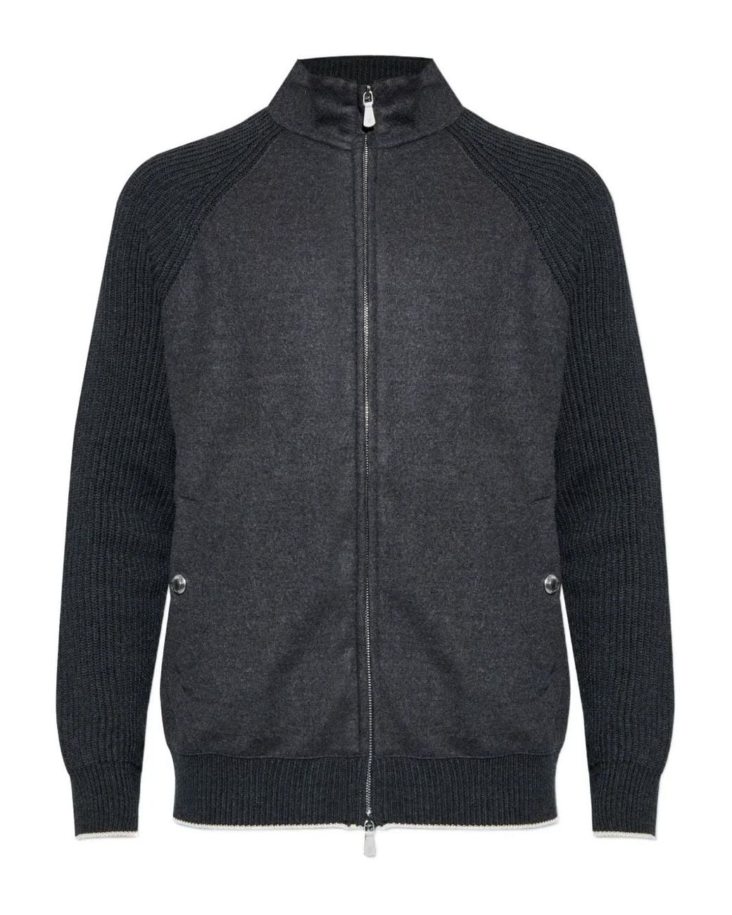 Eleventy Gerippte Jacke Mit Reißverschluss in Blue für Herren