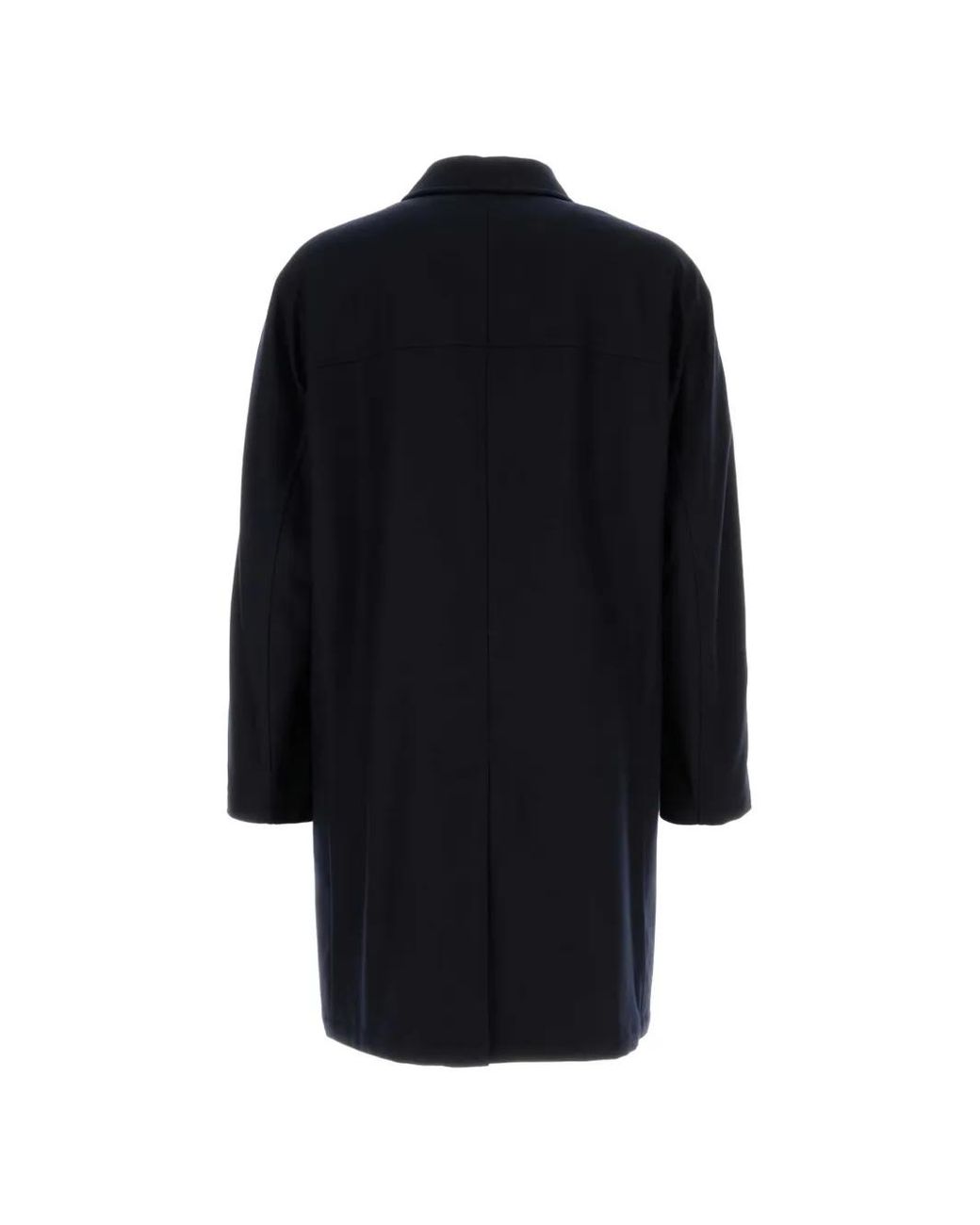 Brioni Blue Single-Breasted Coat for men