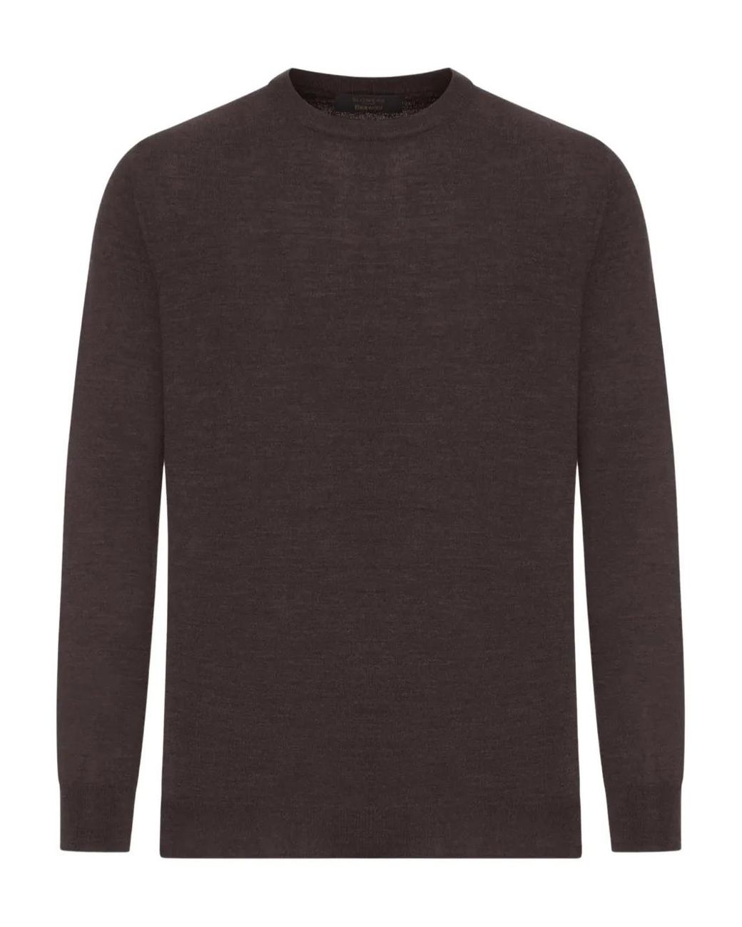 Zanone Brown Crew-Neck Long-Sleeve Top for men