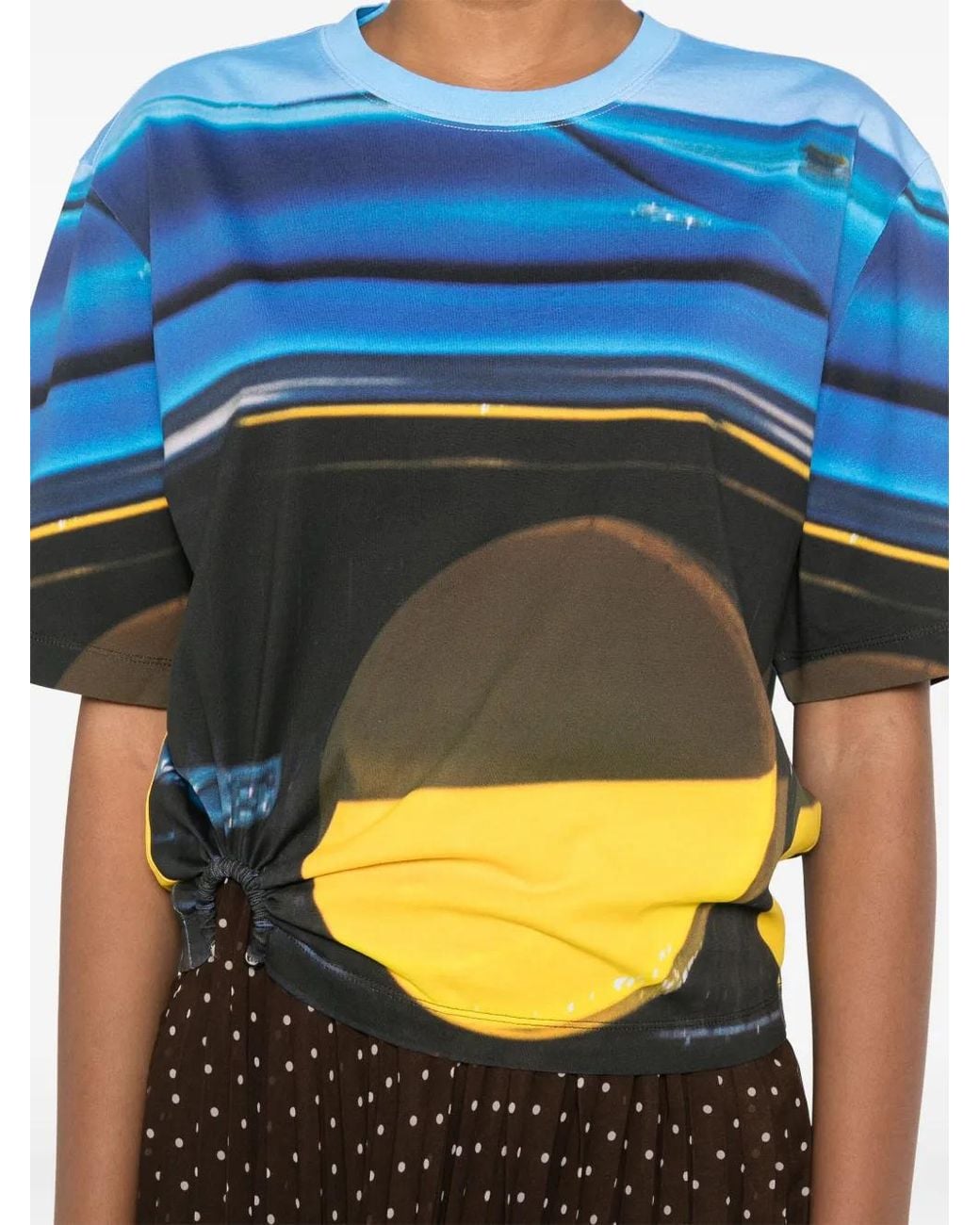 Rabanne Blue Graphic Print T-Shirt