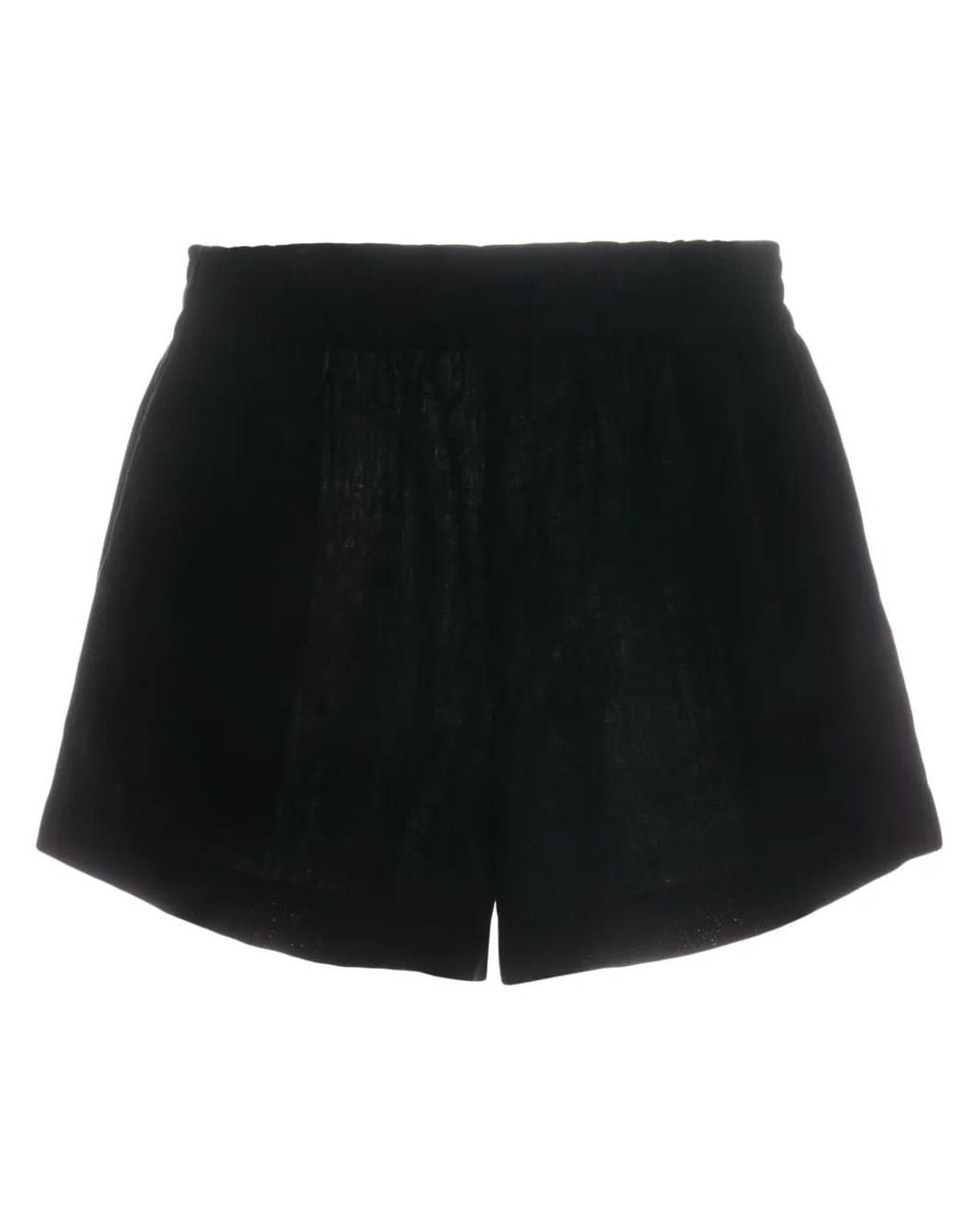 Reformation Black Mila Linen Shorts - Women's - Organic Cotton/linen/flax/ecovero Viscose (lenzing)