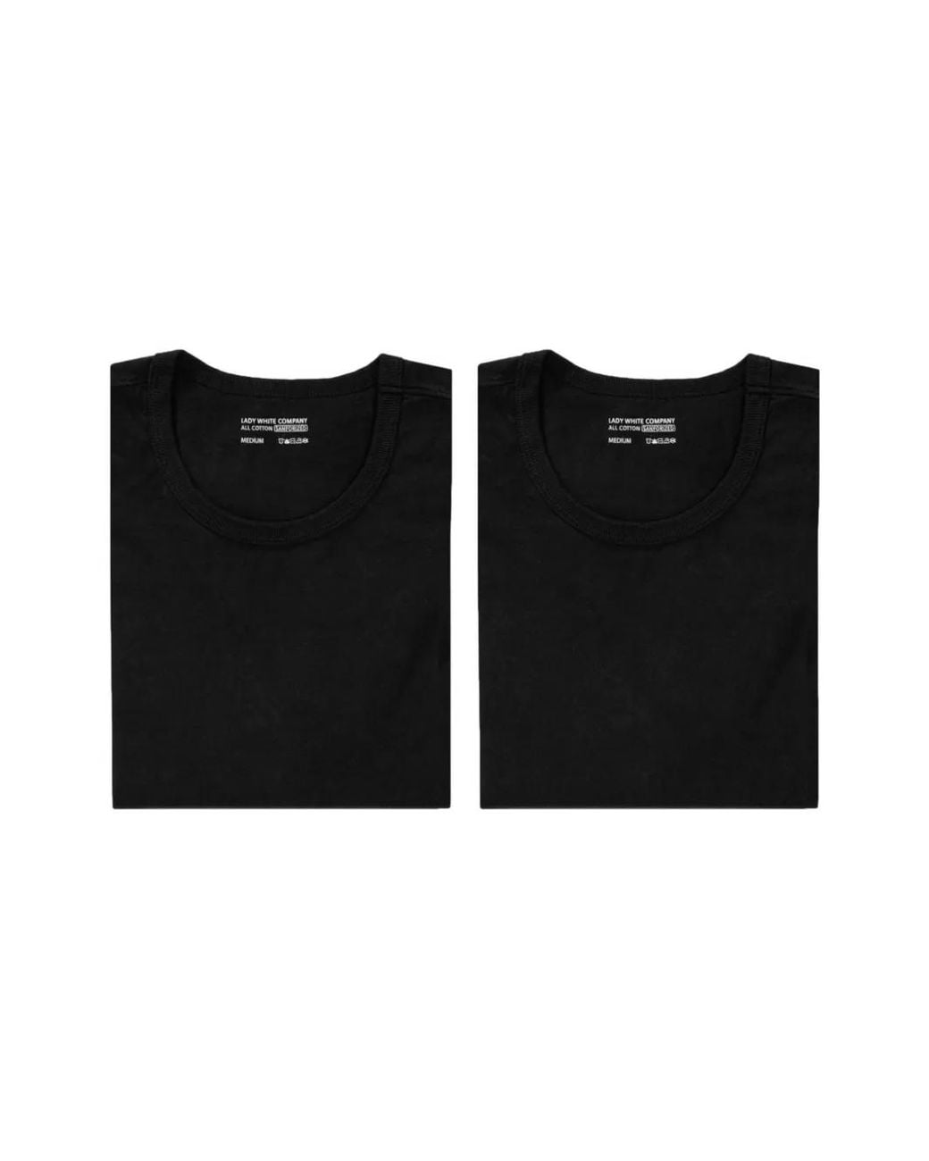 Lady White Co. Black Crew-Neck Cotton T-Shirt (Pack Of Two) for men
