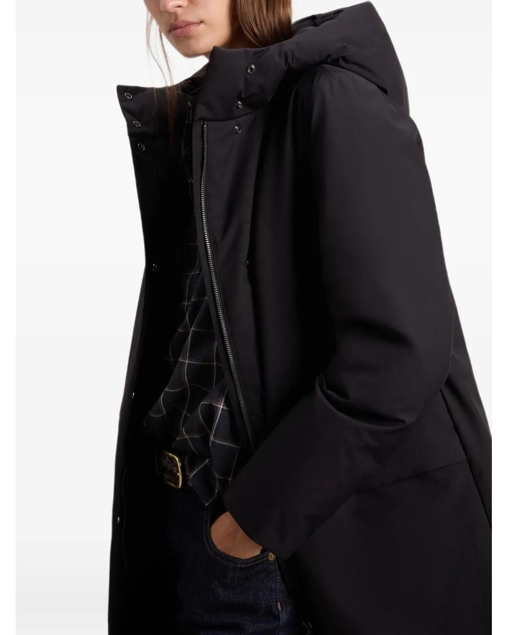 Woolrich Black Padded Hooded Parka
