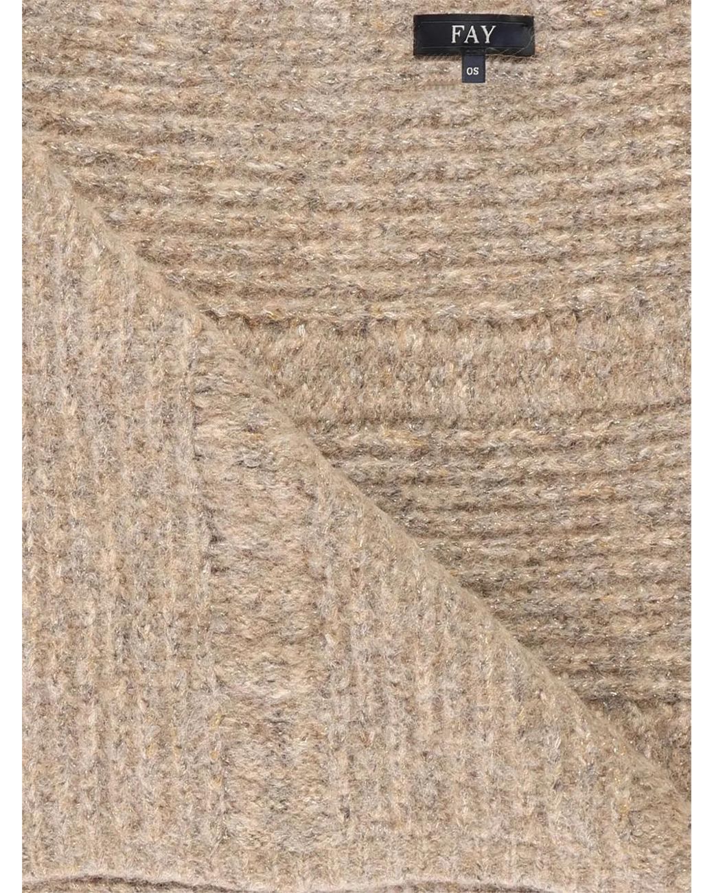 Fay Natural Ribbed Scarf