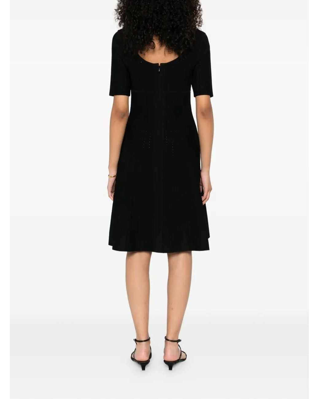 Hervé Léger Black Short Sleeve Dress