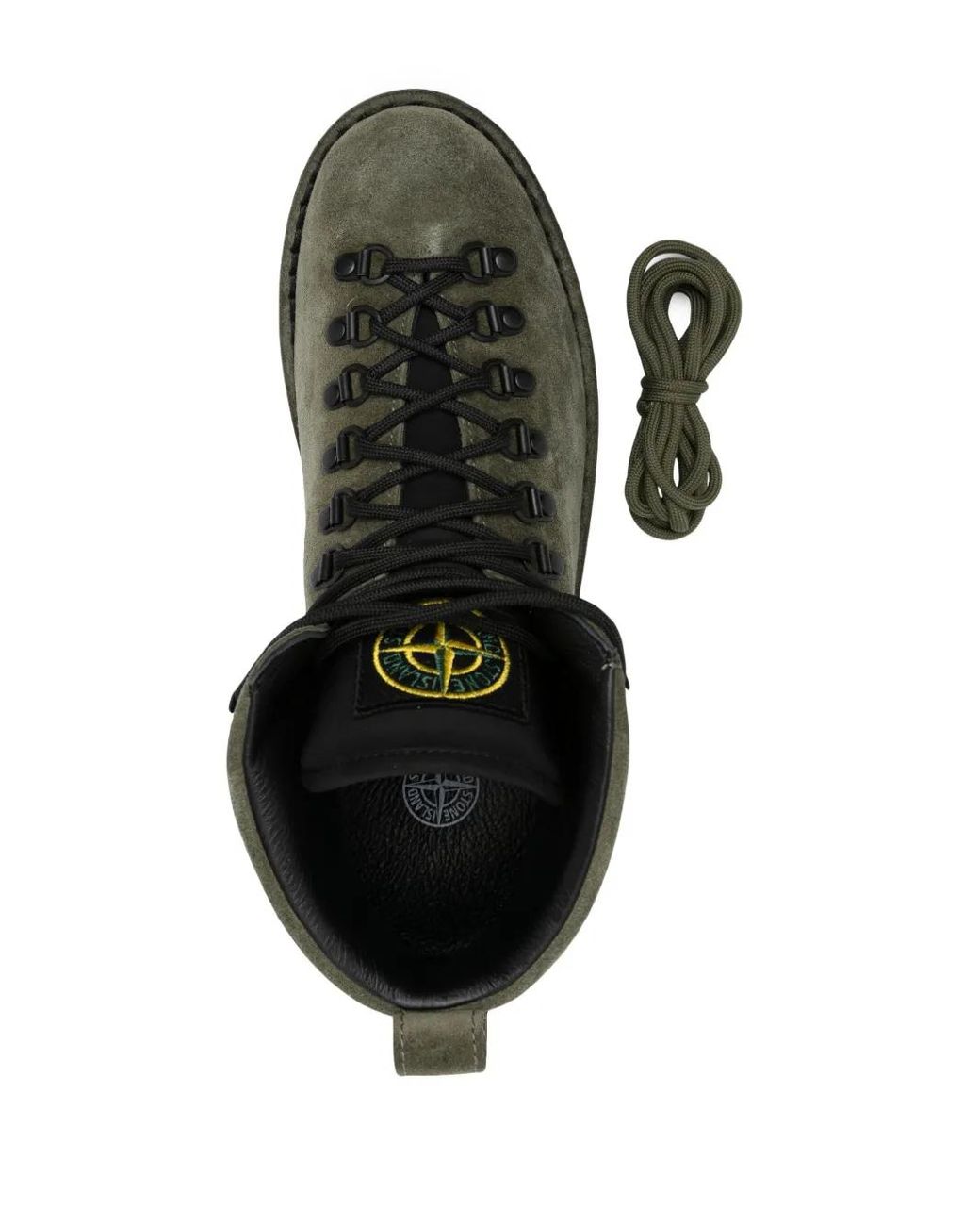 Stone Island Black Compass-Patch Boots for men