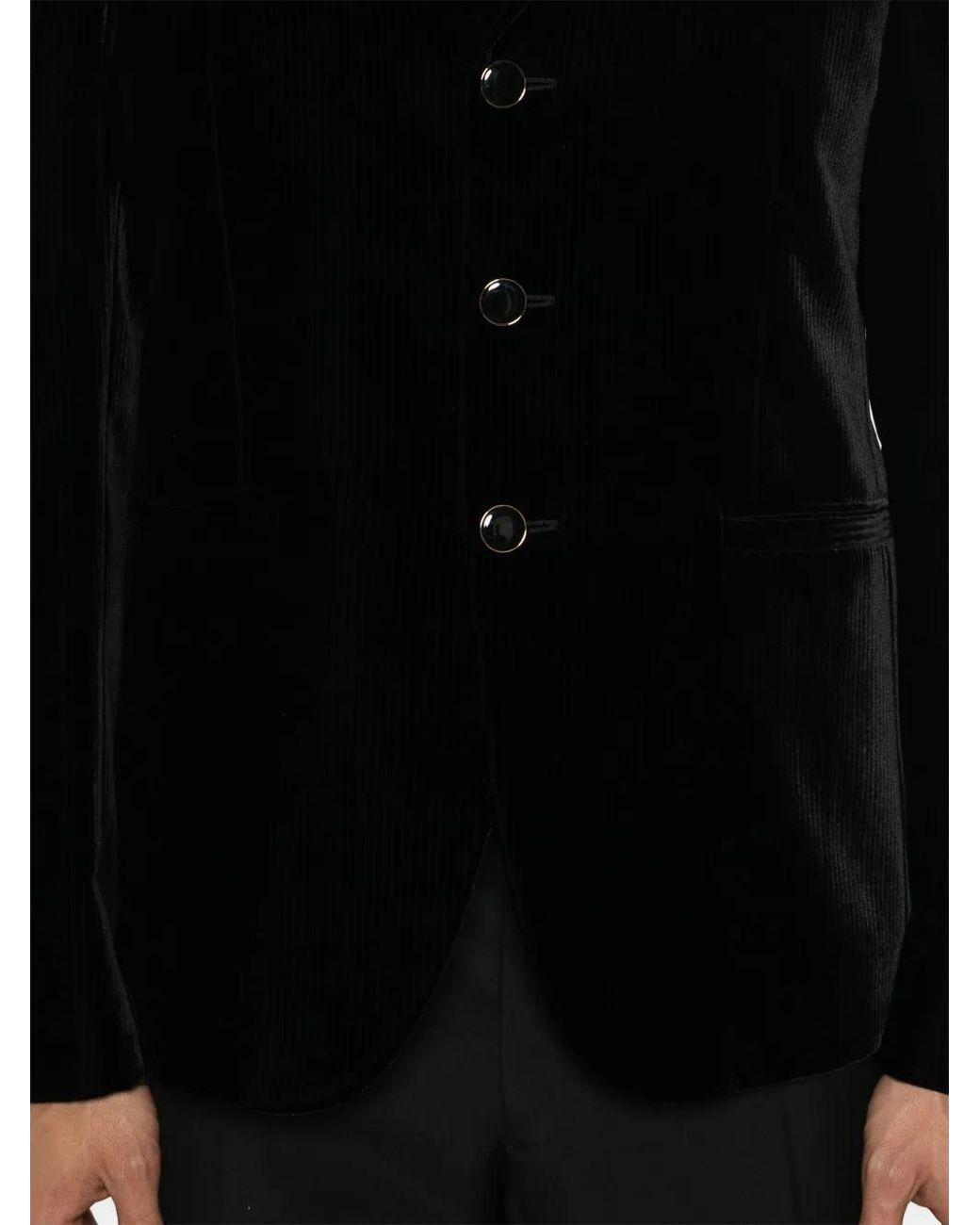Saint Laurent Black Velour Blazer for men