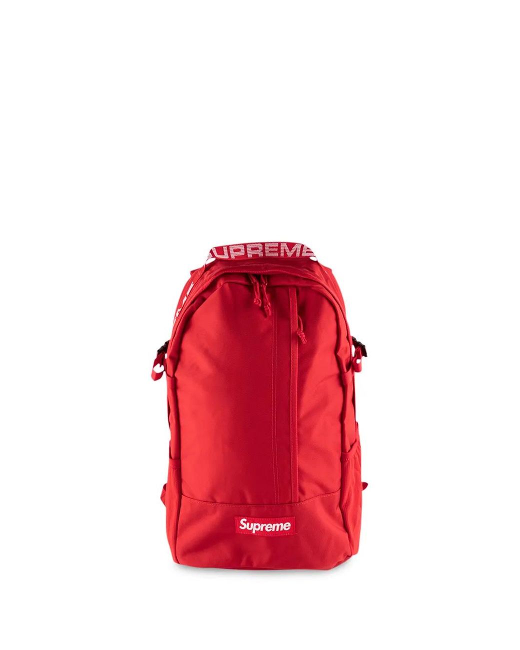 Supreme Red Logo Patch Backpack for men